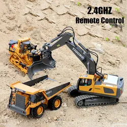 RC Car Children Toys Remote Control Car Toys Radio Control Excavator Dump Truck Bulldozer Electric Car Kids Toys For Boys Gift