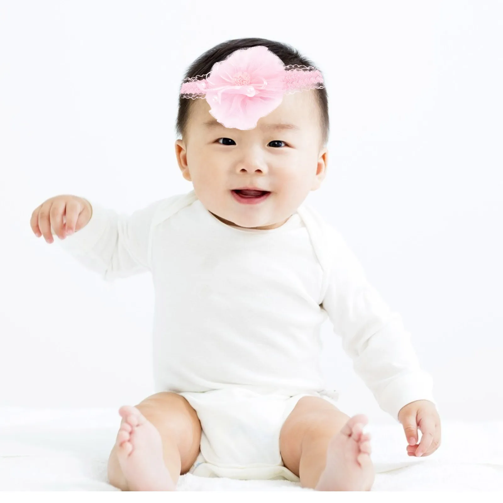 

1 Set Headband Socks Set Lace Newborn Socks Comfortable Breathable Toddler Dressing Supplies Flower Design Warm Feet Protection