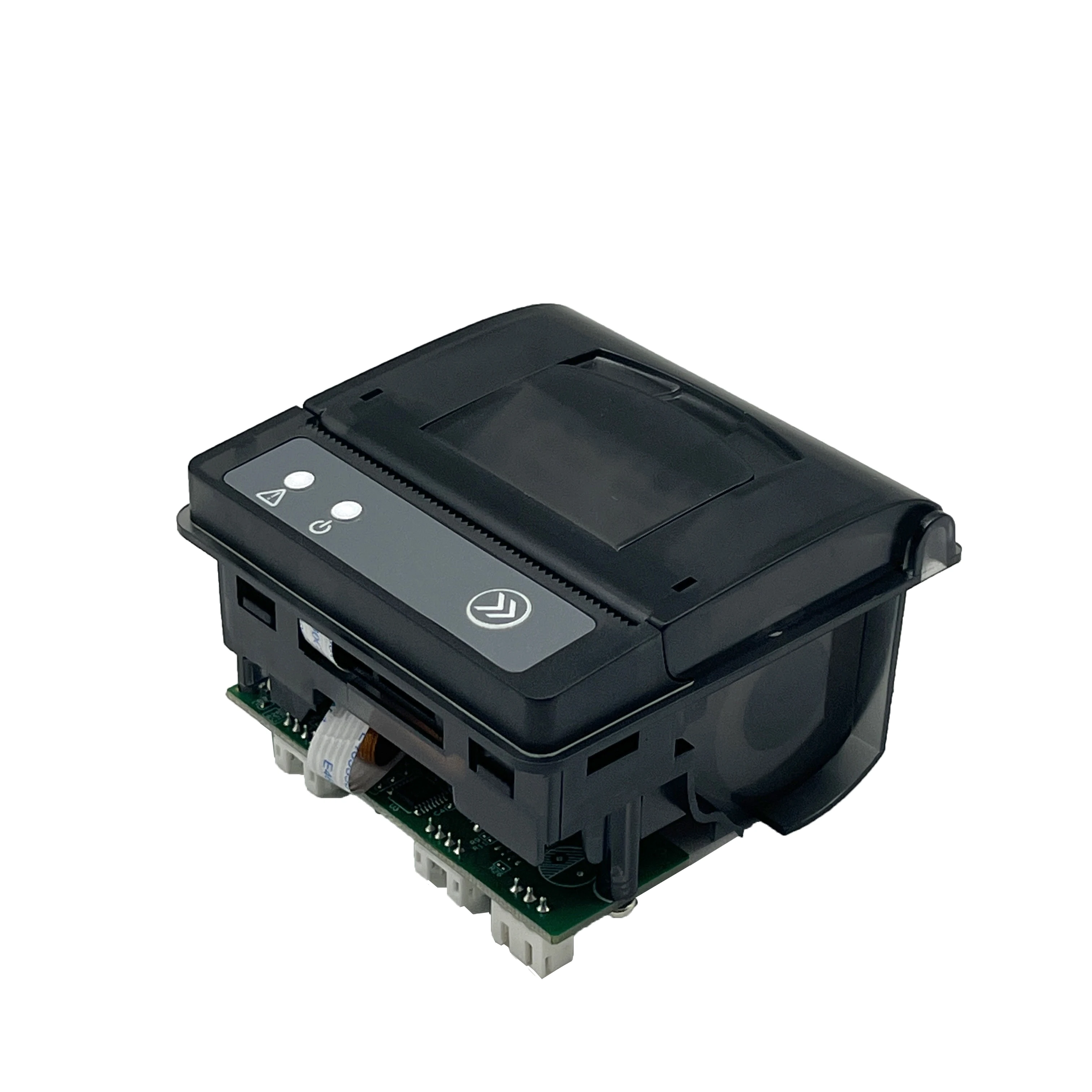 58mm Embedded Thermal Label & Receipt Barcode Printer Black and White Panel Serial Printer Module with Serial Auto Cutter