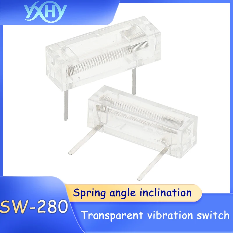 SW-280 Transparent vibration switch SW-280, vibration switch, ball switch, spring angle inclined switch, sensor