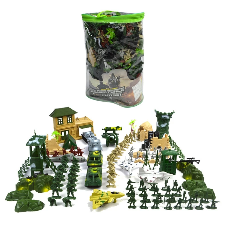 HOT-300 Pcs/Set Simulation Static War Soldiers,DIY Scene Mini Soldier Figures Sand Table Game Gift Toys For Children