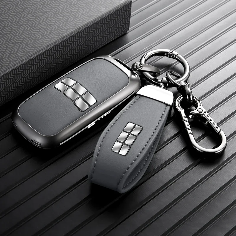 Zinc Alloy Metal Key Fob Case for Geely EX5 Full Cover Anti-Scratch Anti-Fall Protector Accessories Geely Starray EM-i e.MAS 7