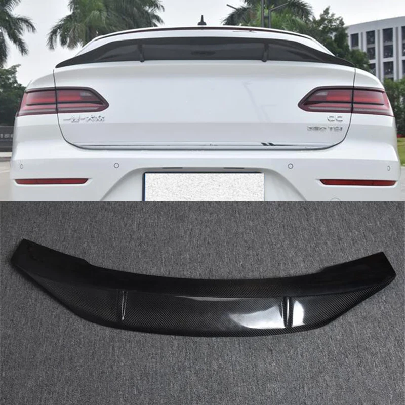 For Real Carbon Fiber Spoiler Wing VW Passat CC Car Trunk Rear Lip Tail Fin Accessories Refit R Style 2019-2023