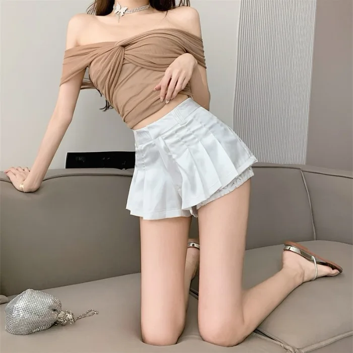 ارتفاع الخصر ort الدانتيل هيم السراويل النسائية الصيف جديد Sle رقيقة تصميم الإحساس سراويل تقليدية بنطال ذو قصة أرجل واسعة تنوعا التخسيس