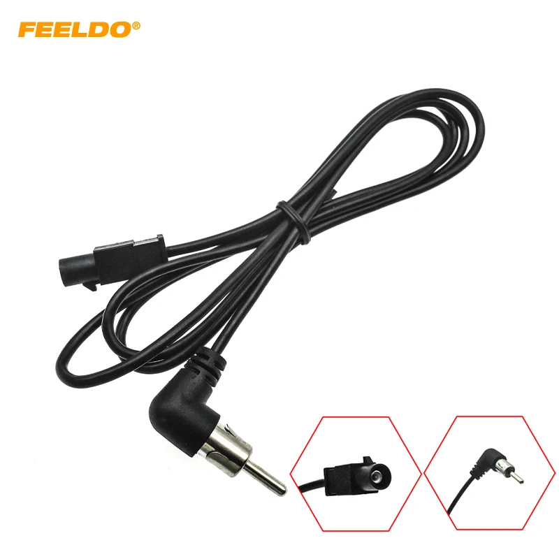 

FEELDO Car 100cm Stereo Installation FM/AM Antenna Adapter For Volkswagen/Ford/GM/Peugeot/Renault/TATA Radio Wiring Cable #7385