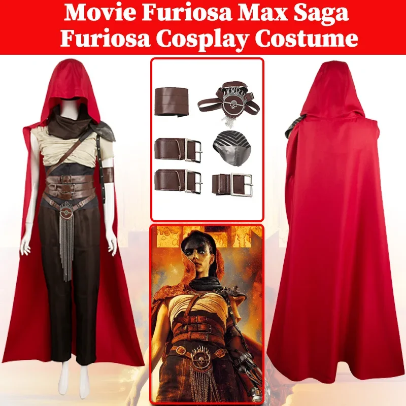 Furiosa Cosplay Women Costume 2024 Movie Furiosa Max Saga Disguise Outfits Handguard Girdle Set Female Halloween Carnival Suit