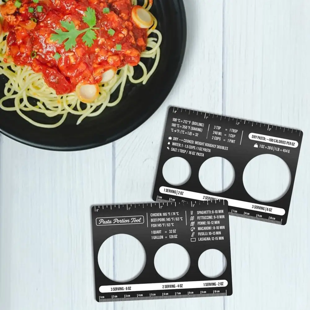 Kitchen Measuring Ruler asta Portion Measure Tool with Cooking Guide Stainless Steel Kitchen Scale Food Portion Control Tool