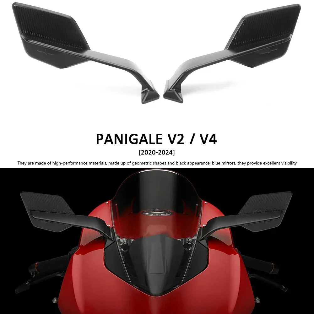 

New Adjustable Panigale V2 2020-2024 Wind Wing Side Rearview Mirrors For Ducati Panigale V4 2018-2024 Motorcycle Accessories
