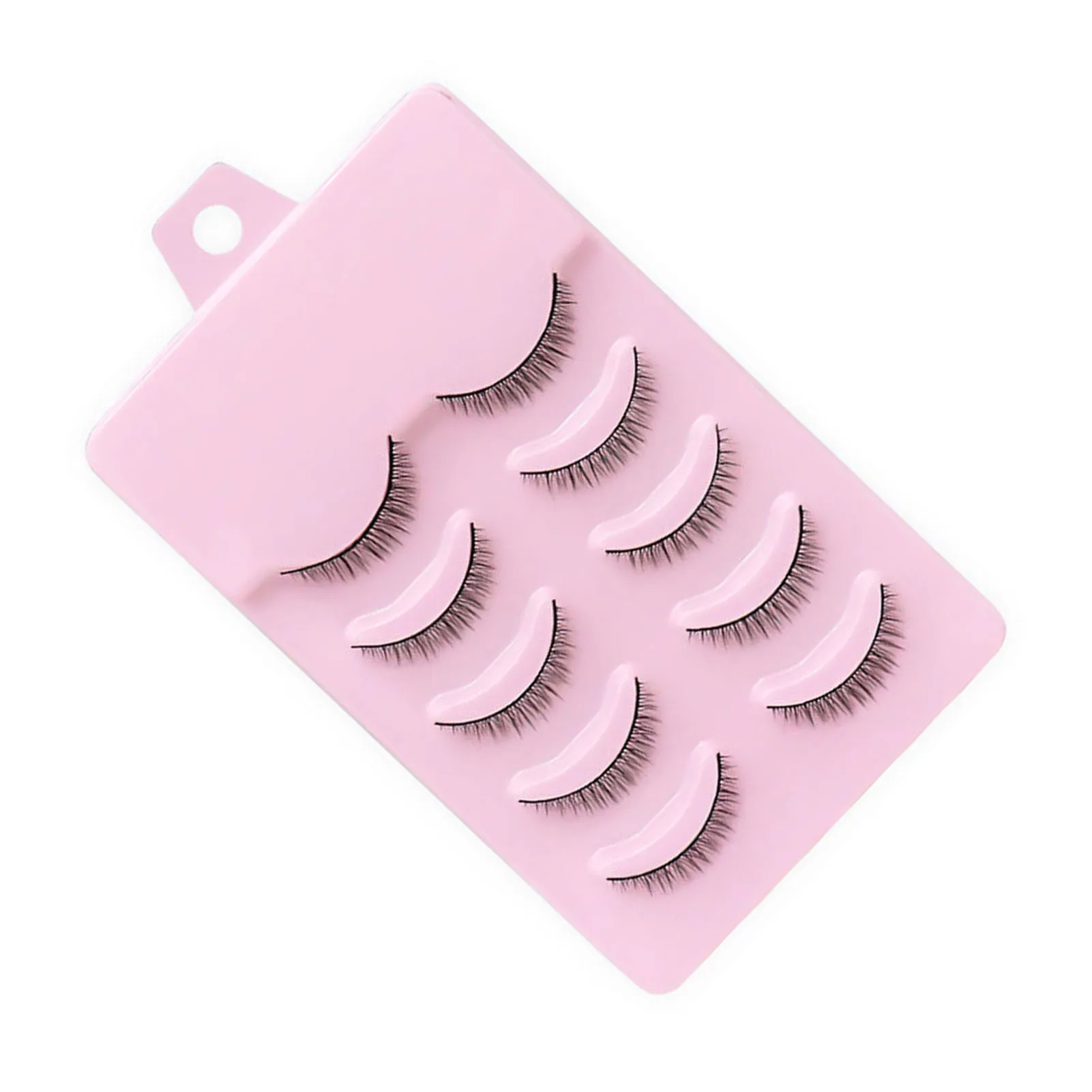 Pestañas postizas 3D de moda para mujeres y niñas, pestañas negras Wispy, tiras de pestañas cortas de volumen esponjoso, uso de salón de belleza DIY, 5 pares