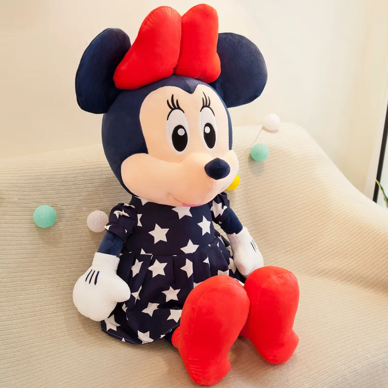 Disney Plush Doll para crianças, mini brinquedo de enchimento bonito, estrela, Mickey Mouse, desenhos animados, presente de aniversário, Playmates, novo, 35cm