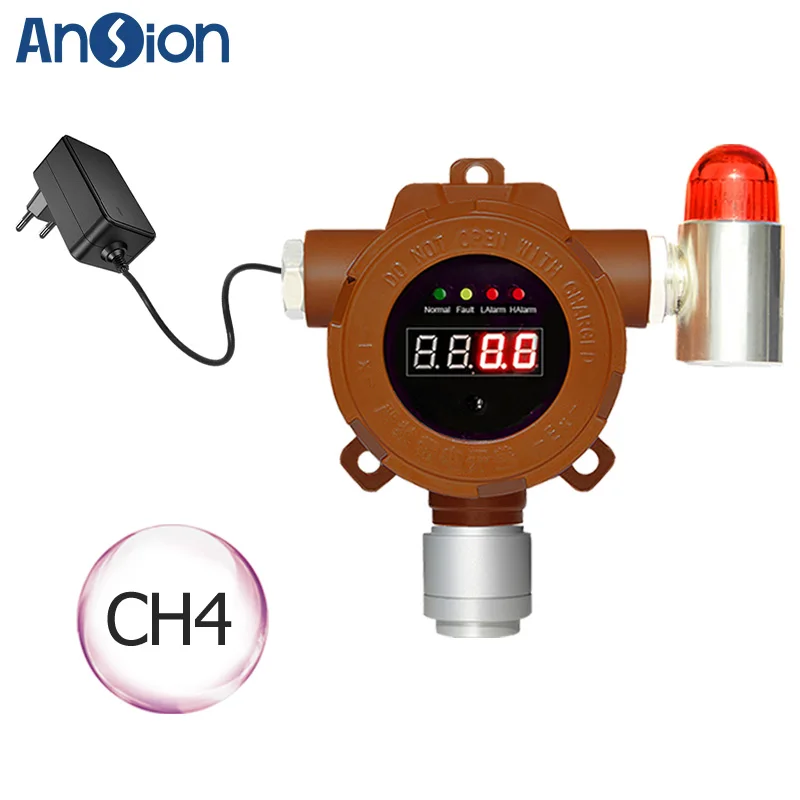 Exd Fixed CH4 Gas Detector Methane Sensor 4-20mA Signal Remote Control