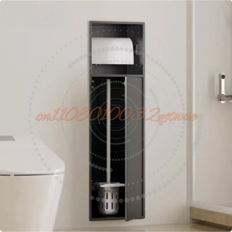 304 Stainless Steel Niche Toilet Hidden Toilet Brush Niche Embedded Tissue Box Concealed Niche