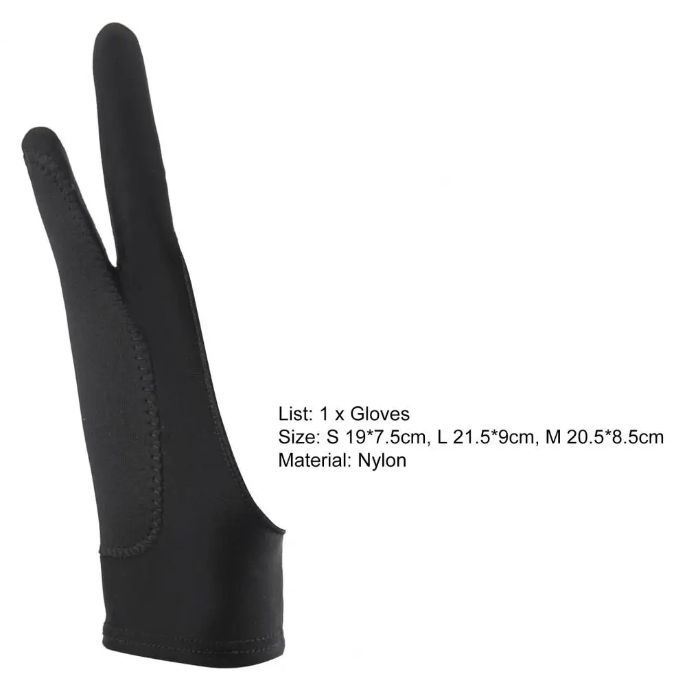 Drawing Gloves Breathable Anti-mistouch Function Gloves Stretchy Protect Screen with Two Finger Three-layered Sketching Gloves