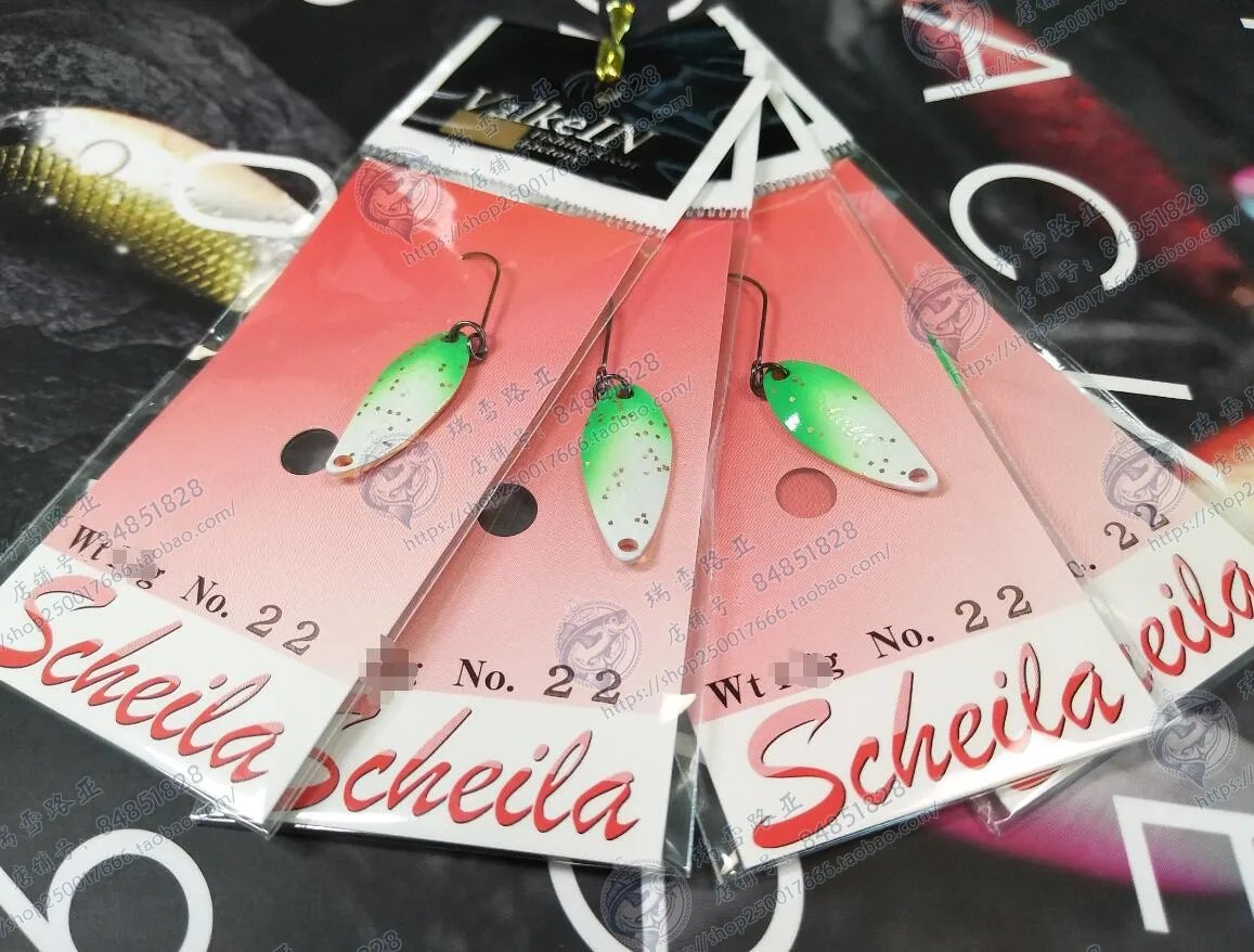 Japan VALKEIN SHEILA Sequined 1.2g Micro Stream Sequined Trout Green Tip Bait