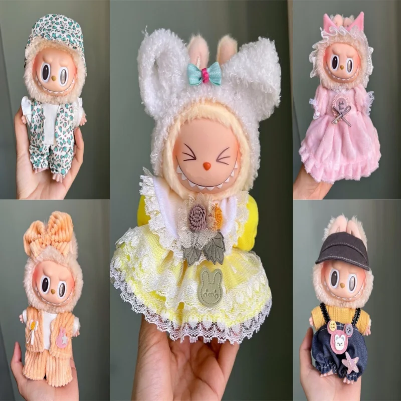 Mini Doll Clothing Outfit and Accessories for Korean K-pop 17cm Labbubu Figure - Perfect Gift for Collectors