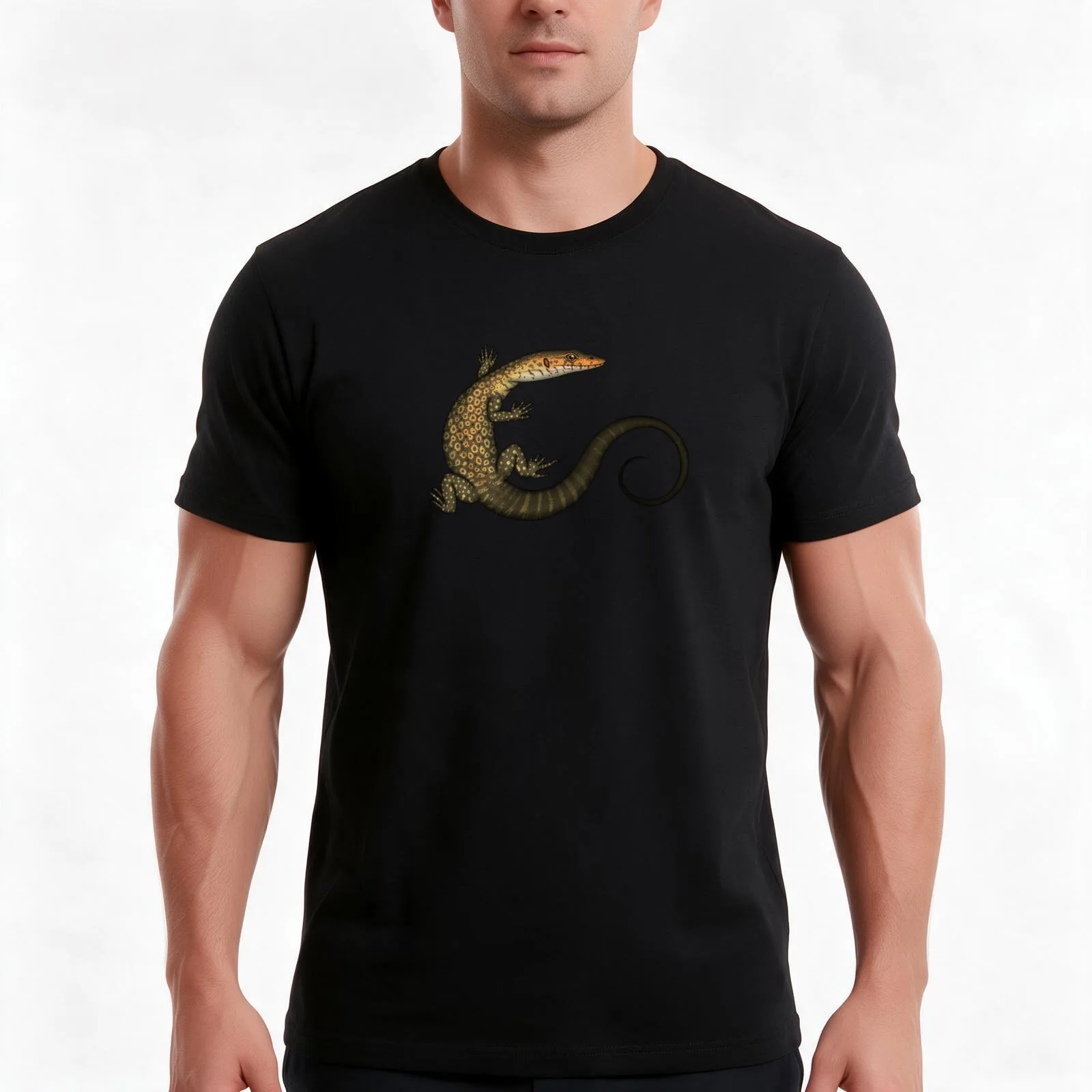 Mitchell's Water Monitor T-Shirt, Summer Casual Cotton Tee, Oversized Streetwear Tops, Vintage Graphic Print, Unisex Men Women