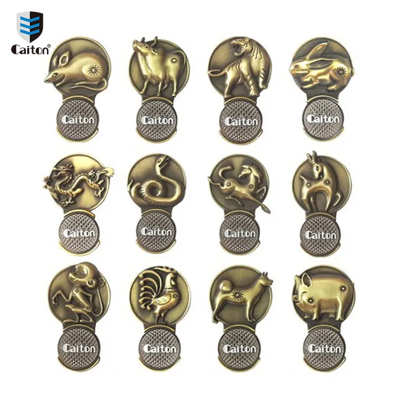 Caiton 1PCS Golf Twelve Zodiac Series Series Dragon Snake Pig, Rabbit, Chicken Dog Cock Accessories Marking Golf Ball