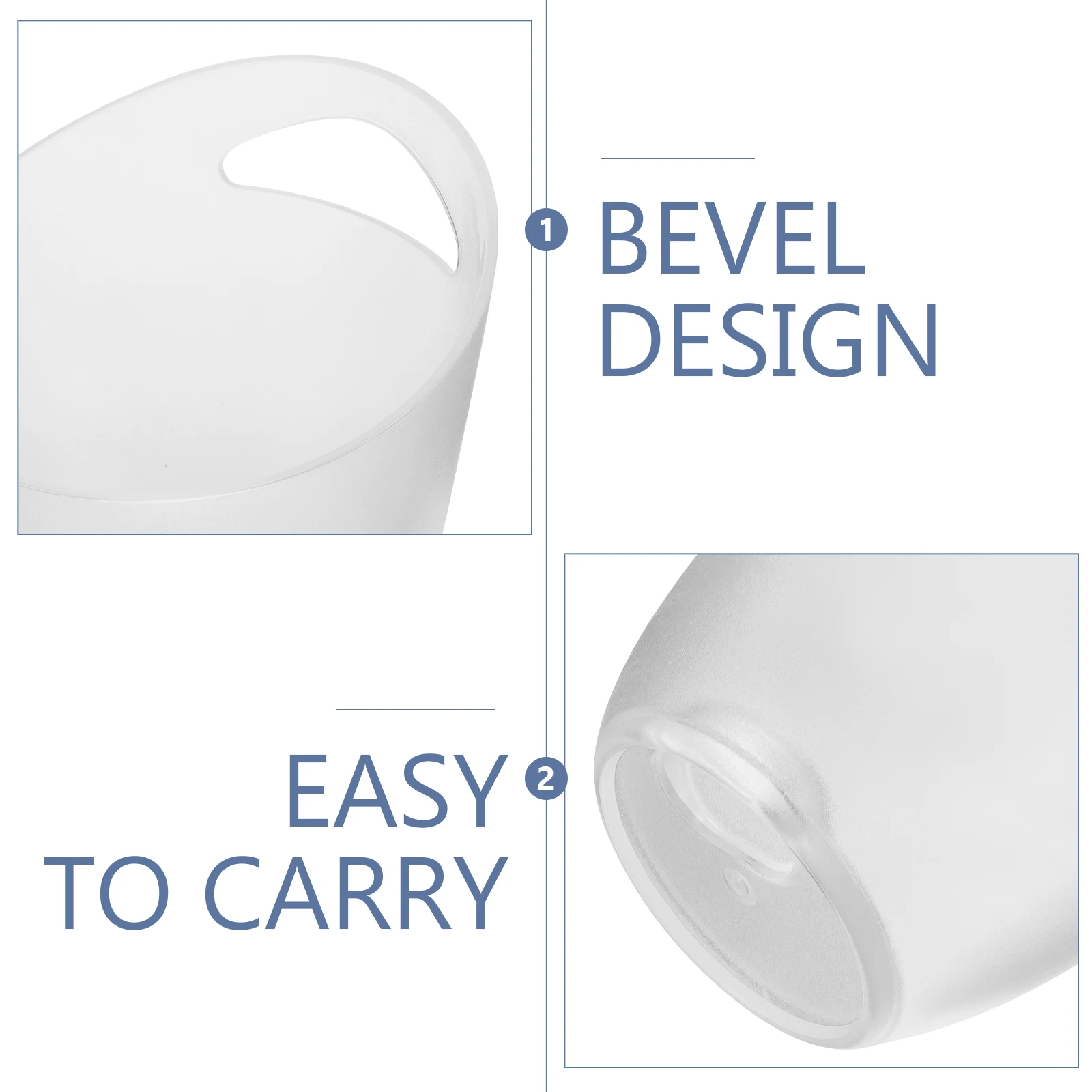 

Portable Handheld Wine Bucket Large Transparent Ice Storage Container Thickened Plastic Beverage Tub Party Drink Holder