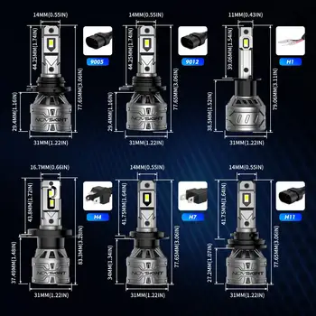 NOVSIGHT N61 LED 頭燈燈泡 H4 H7 H11 H13 9005 9006 9007 60W 13000LM 6500K 迷你尺寸帶風扇,適用於 9-32V 汽車 10 最佳銷售 福特福克斯3 LED大燈 - №8