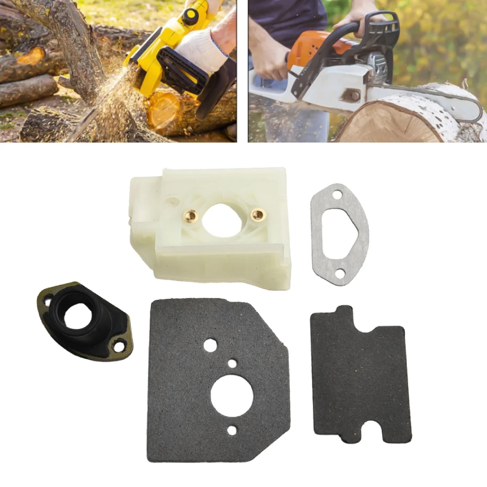 

Комплект карбюратора, комплект направляющих прокладок кронштейна карбюратора для китайской бензопилы 4500 5200 5800 45CC 52CC 58CC, газонокосилка, садовый инструмент