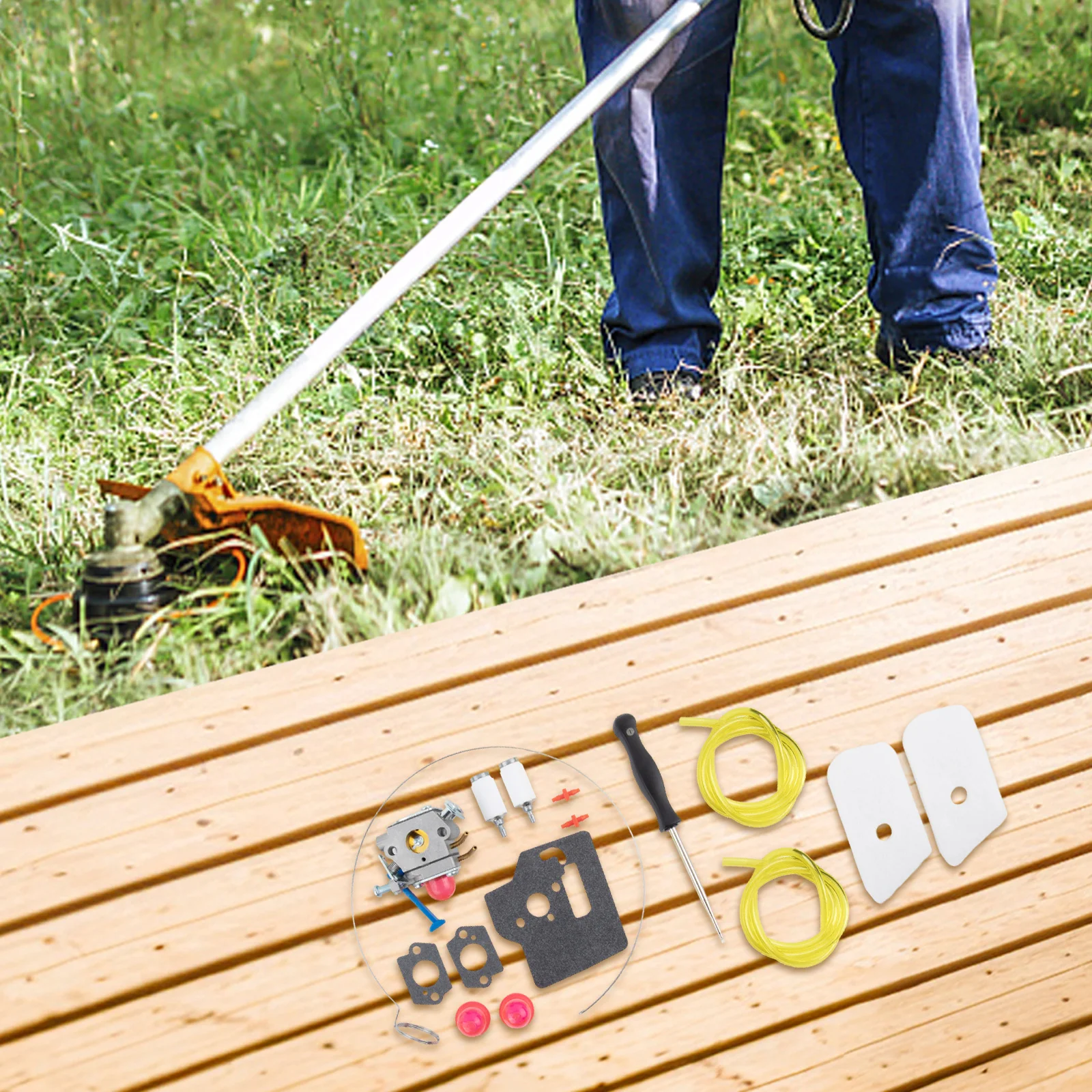 For Edger Complete Maintenance Kit Brushcutter Replacement Gardening Maintenance As Shown Includes Gaskets And Filters