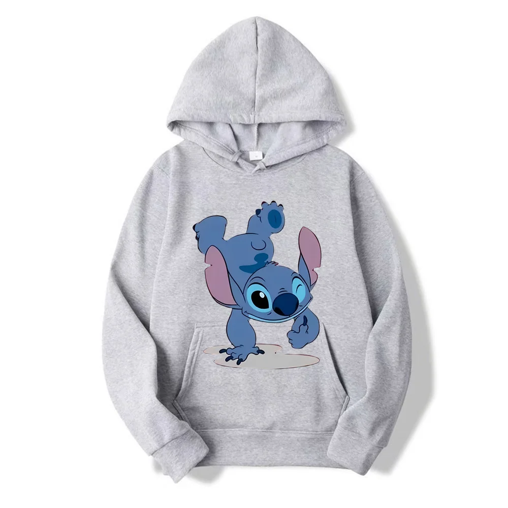 Hot Sale New Disney Stitch Women's Hoodies Y2k Tops Cartoon Fashion Sweatshirt Female Kawaii Clothes Autumn Streetwear Pullover