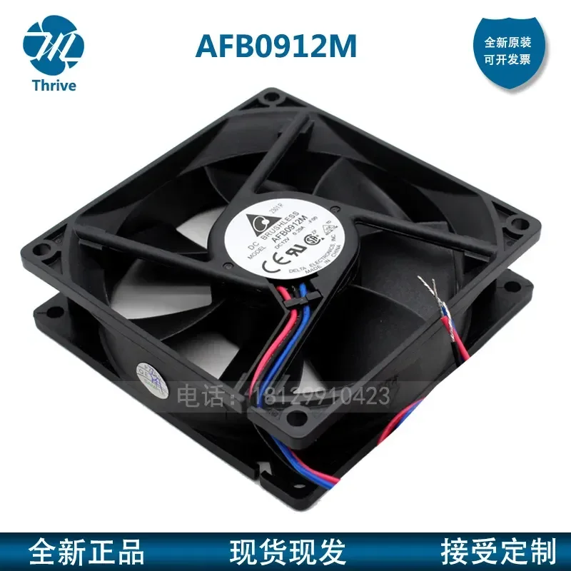 Delta AFB0912M 12V 0.2A 2-Line 90x90x25mm Chassis Fan for High Airflow Applications for Dell HP Lenovo IBM Cisco