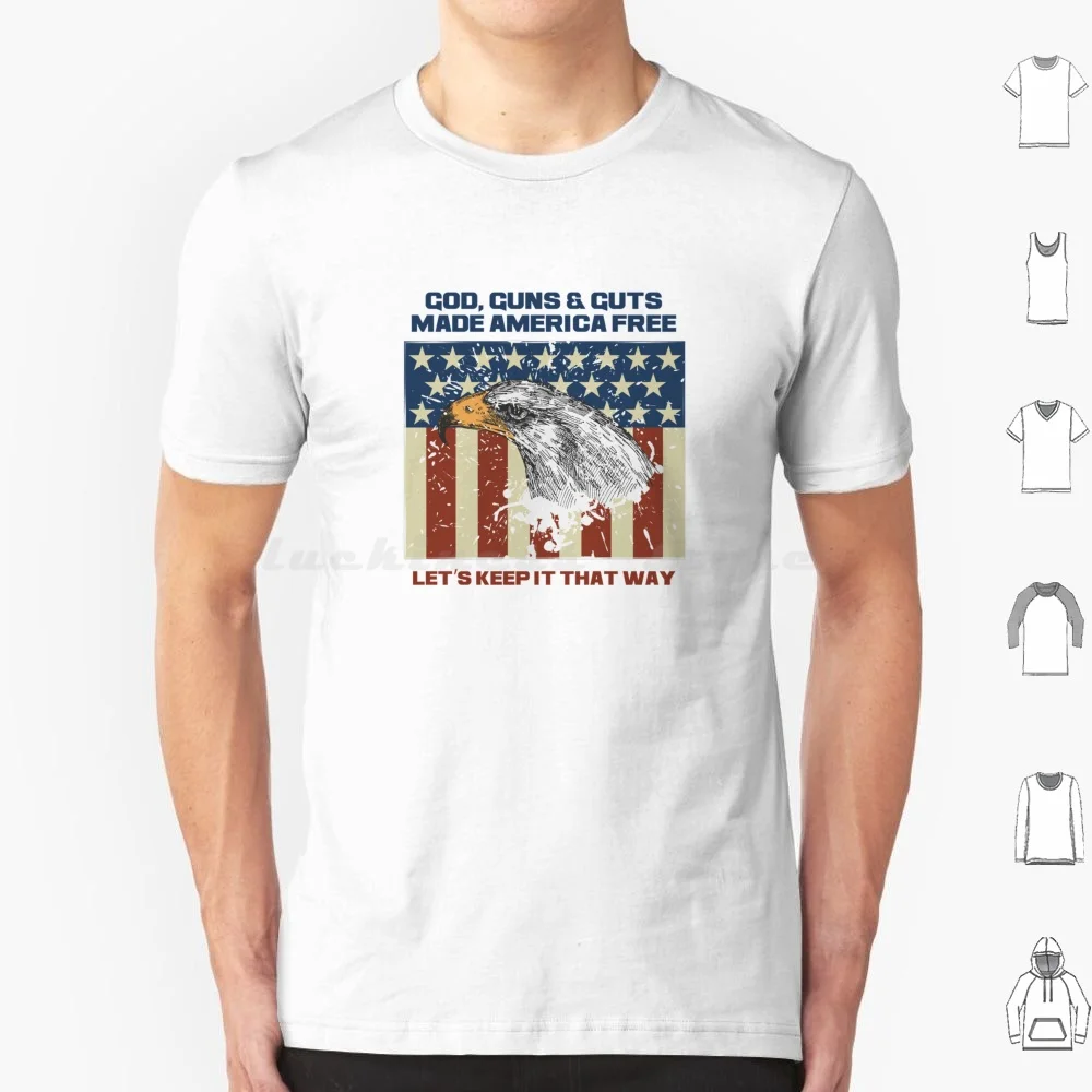 God Guns And Guts Made America Free Second Amendment T Shirt Cotton Men Women DIY Print God Guns Guts Pistol Second 2a Second