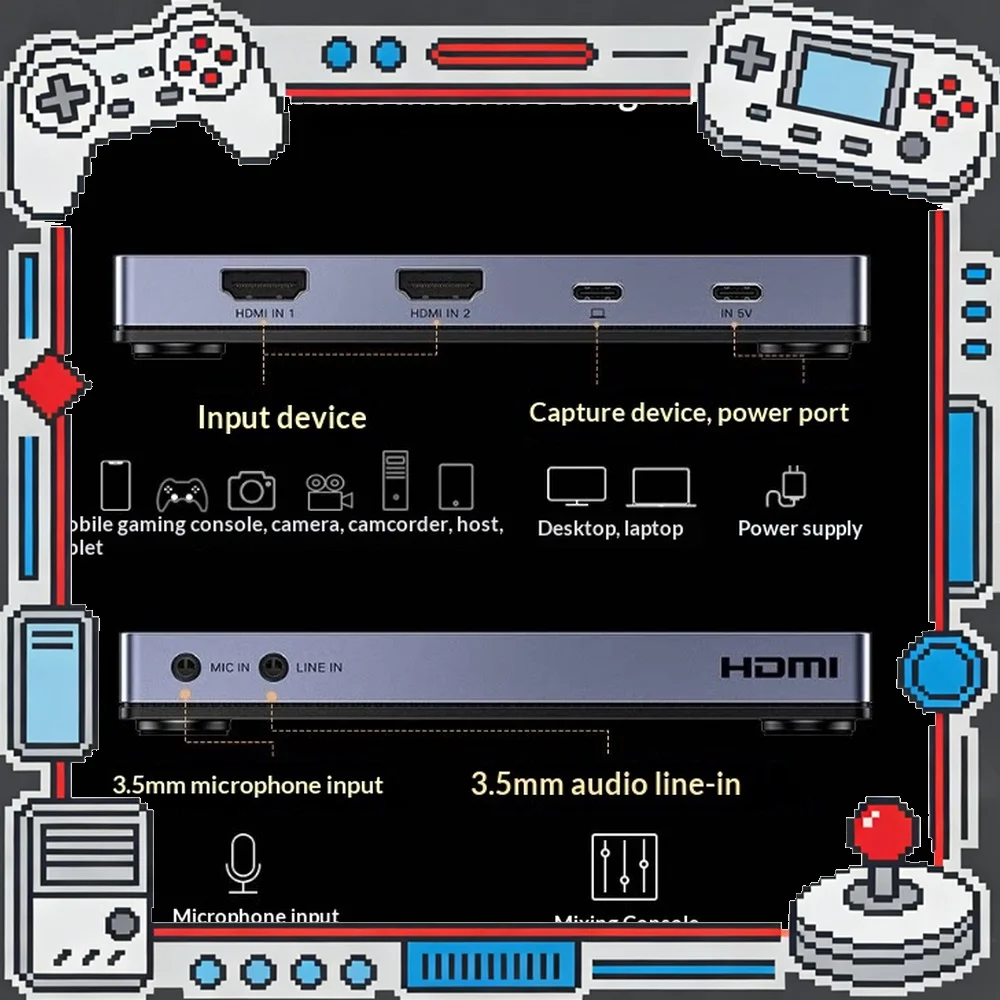 UGREEN UG501 Dual HDMI Video Capture Card 1080P 2 Channel Recording for PC Streaming Console