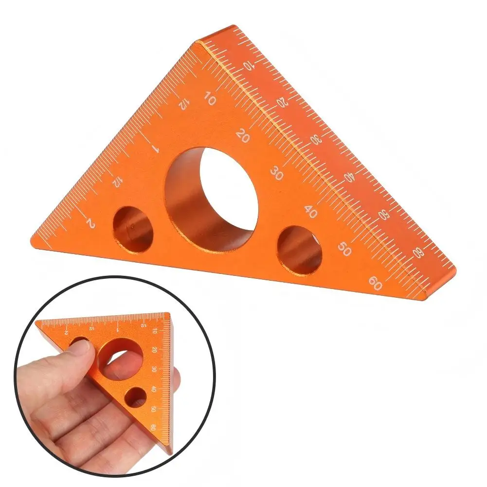 

Маленькая квадратная треугольная линейка 45 и 90 градусов, 3D измерительная линейка, плотник, деревообработка, инструмент для измерения квадратов своими руками
