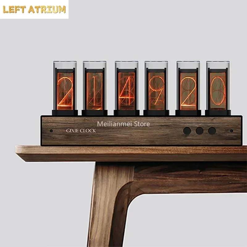 RGB Digital LED Clock Desktop decoration Wood Silent Luxury Electronic Desktop Clock Vintage Clocks Gift Decorative ornaments