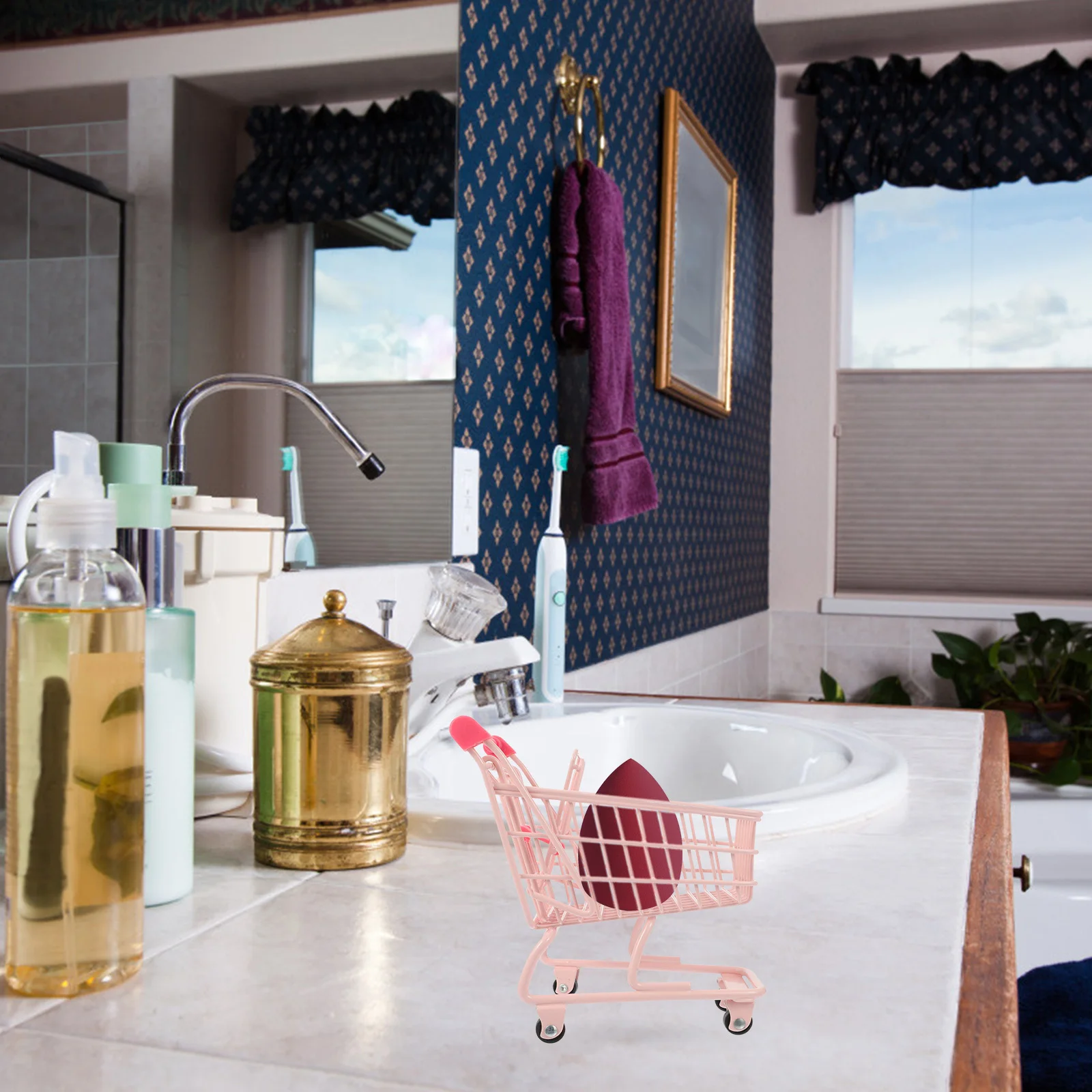 Mini Shopping Utility Handkar Duurzaam materiaal Veilig gebruik Kinderspel Heldere kleuren Desktop Decor Winkel Kleine voorwerpen Veelzijdig