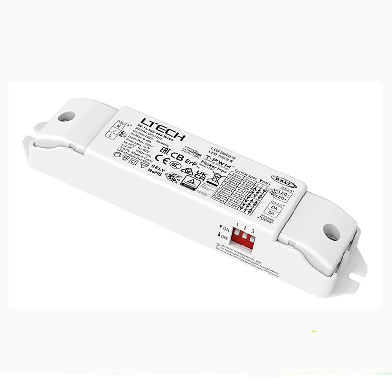 New DALI Dimming Driver,AC100-240V Input,100mA-700mA 10W 12W Output;T-PWM Flicker Free CE Dimmable Intelligent Power Driver