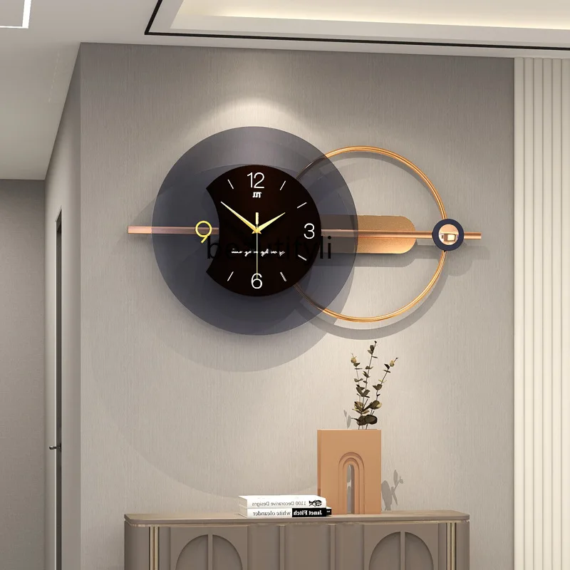 

Stylish and simple clock living room decoration light luxury wall clock home, silent clock dining room wall hanging