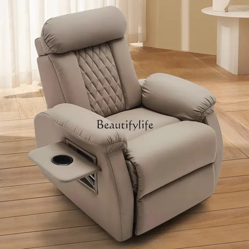 

02Barber shop electric massage sofa chair reclining perm and dyeing scalp chair