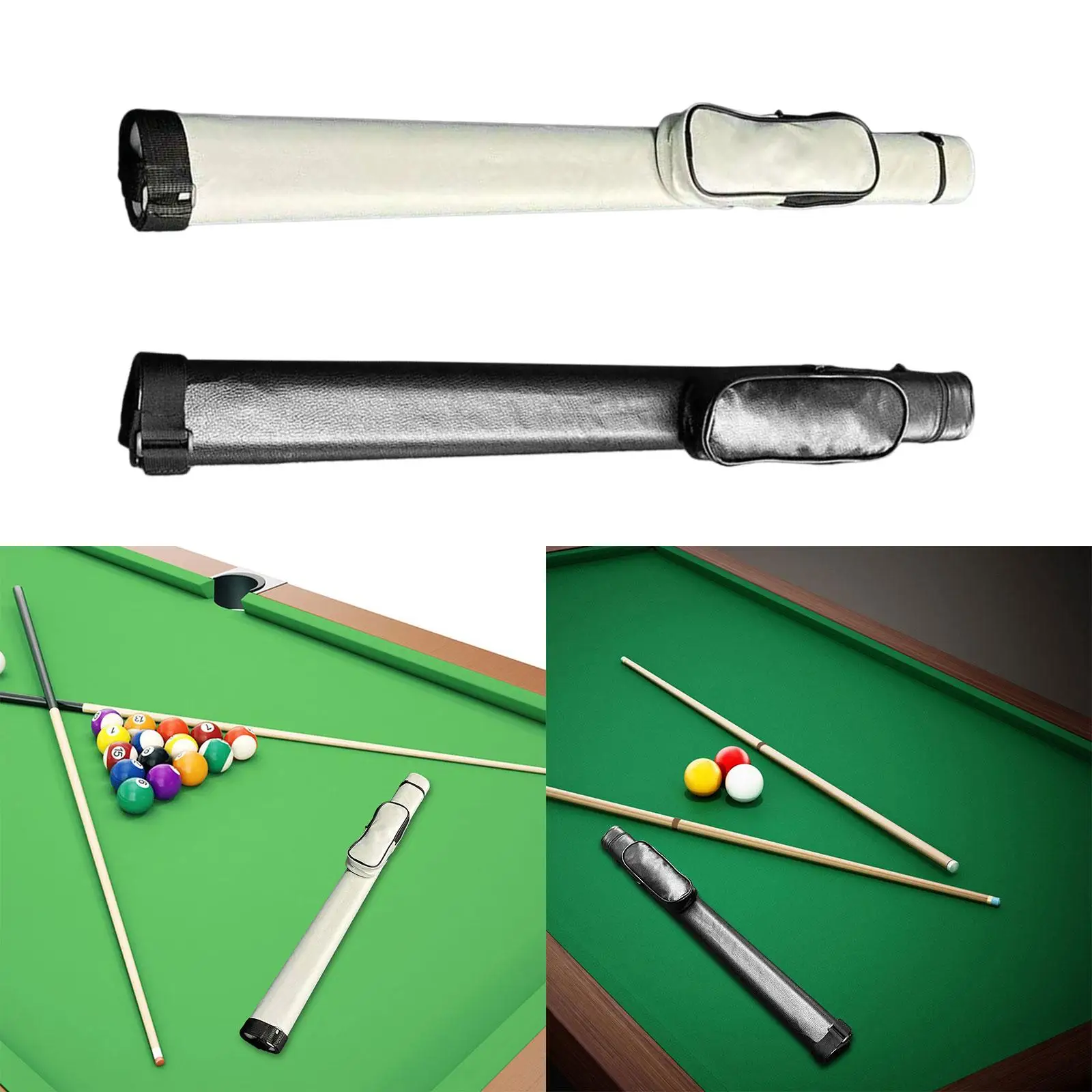 

Pool Cue Case Shockproof Holds 1 Complete 1/2 Pool Cue Impact Resistant Holds 1 Butt and 1 Shaft Men Women Carrying Case Holder