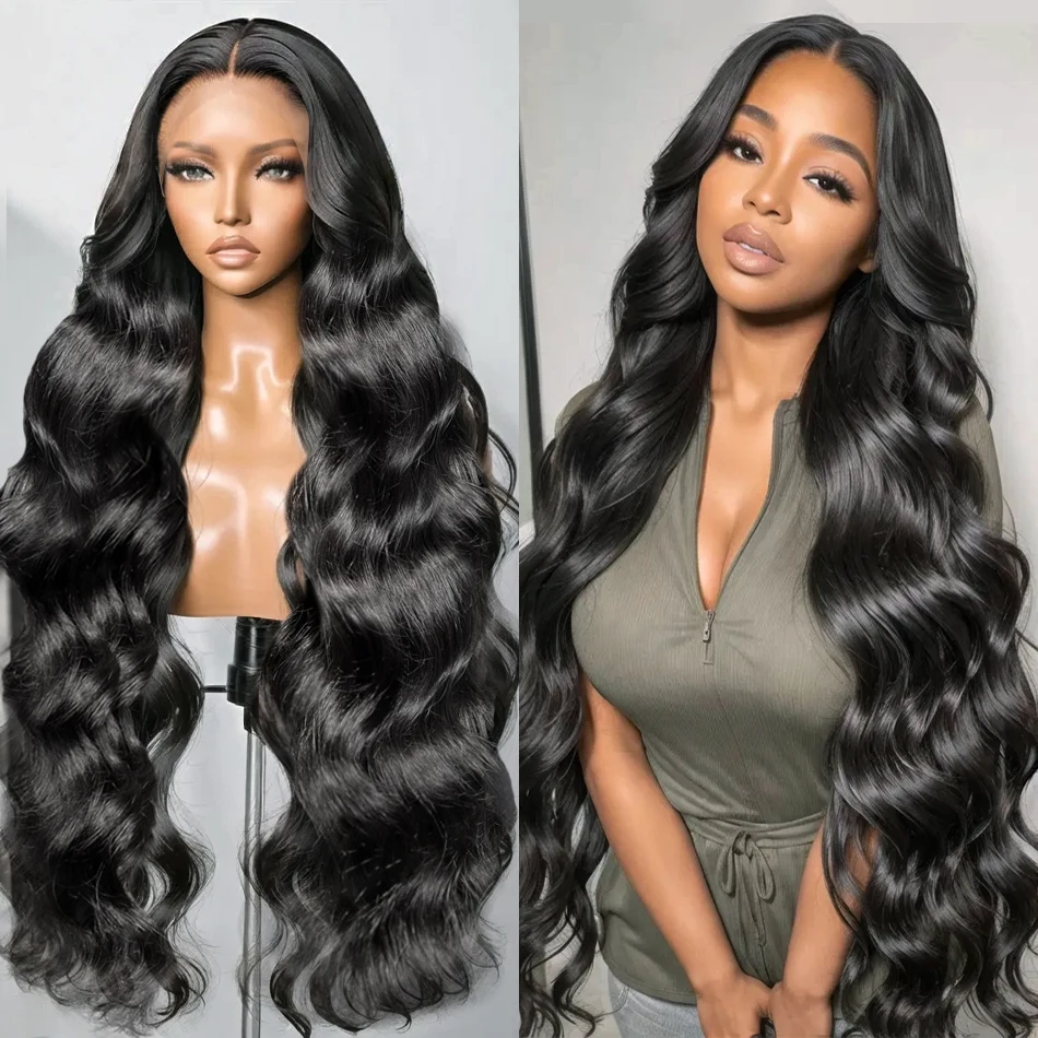 Rosabeauty Body Wave  13X6 HD Transparent Lace Frontal Wig Front Human Hair Wig Water Wave 250% Density For Women Preplucked