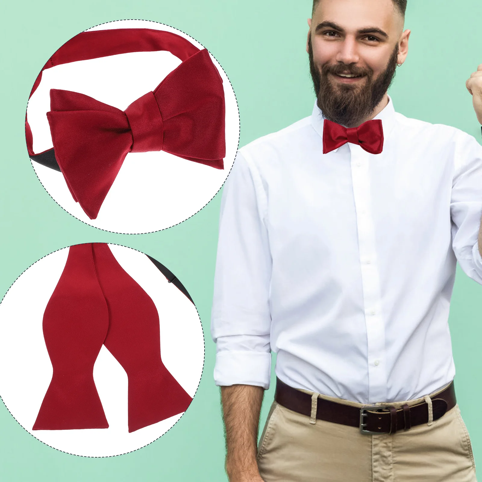 

Men Bowtie Formal Style Bow Tie Wedding Business Meeting Banquet Classic Self Tie Bowtie for Men Formal Bow Ties