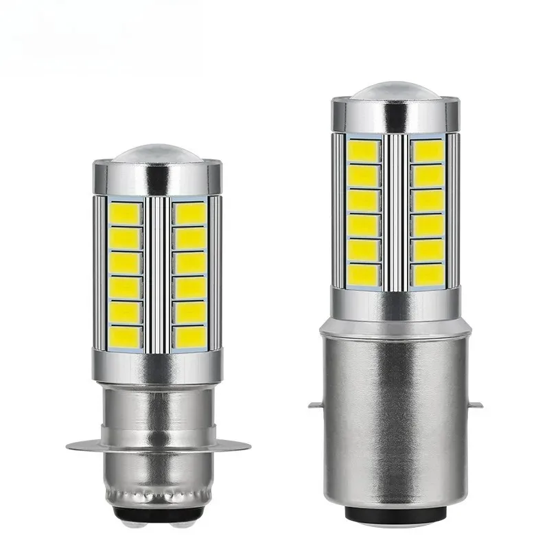 1X White  LED BA20D  5730 5630 33SMD H6  Fog Light Lamp Auto Motorcycle Bike Headlights High Low Beam Bulb Moto Accessories 12V