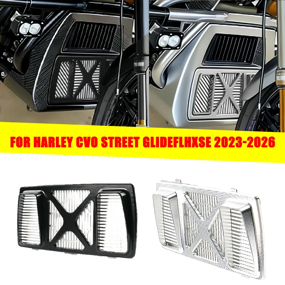 

New Motorcycle Aluminum Cooling Radiator Guard Cooler Cover Anti-scratch Protector For Harley CVO Street Glide FLHXSE 2023-2026