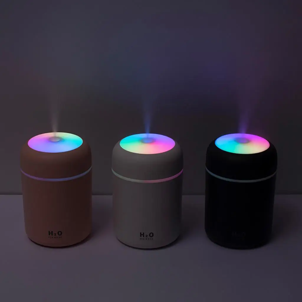 Portable 300mL Cool Mist Humidifier Air Freshener Essential Oil Diffuser