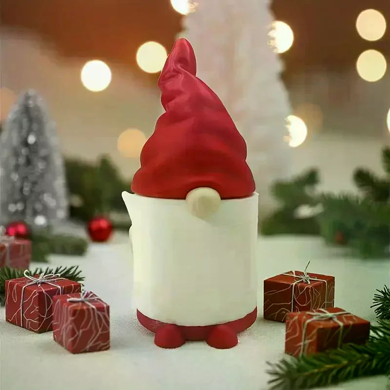 

Household Santa Claus Toilet Paper Organizer Christmas Desk Paper Towel Holder For Kitchen Bath Room Decoration