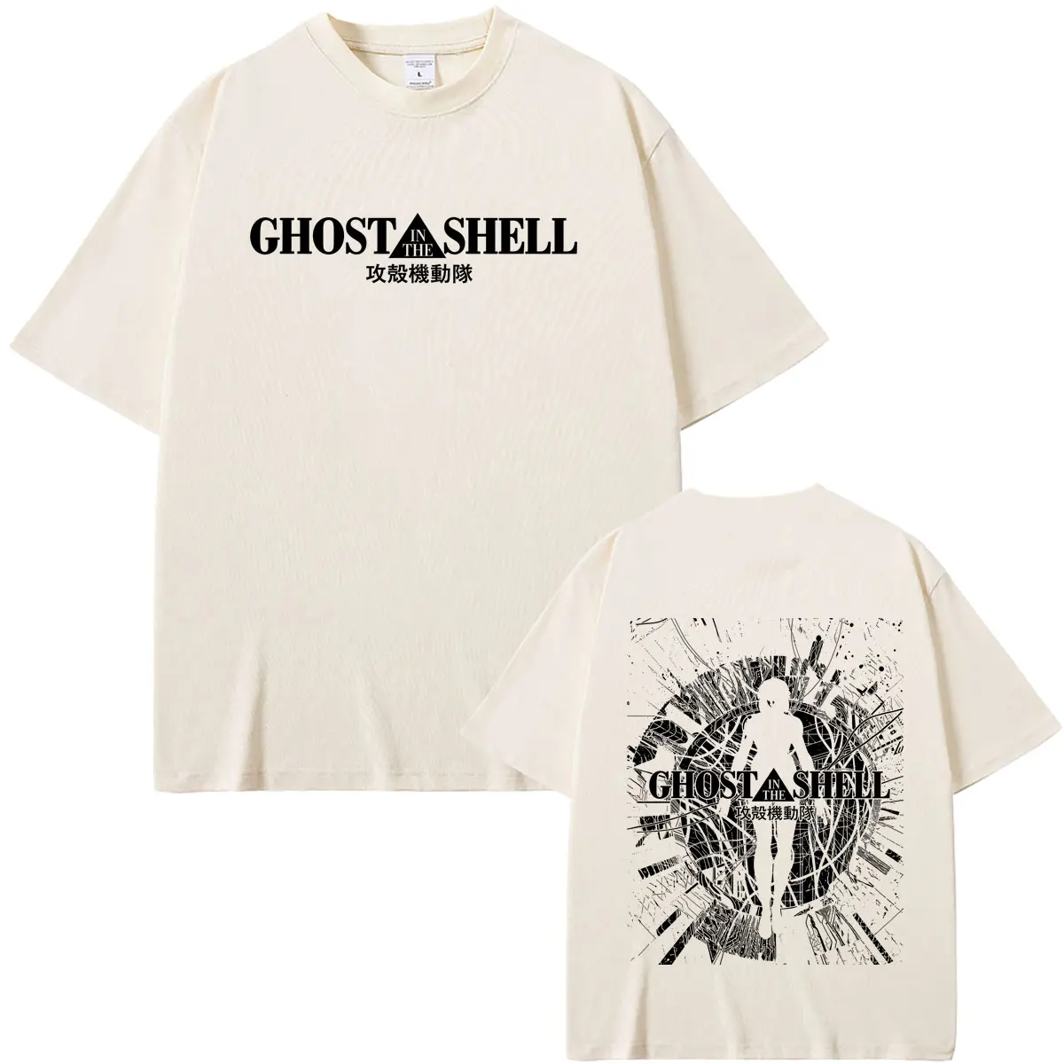 Anime Ghost in The Shell Kusanagi Motoko Graphic T-shirt Summer Men Women Manga Casual Soft Cotton T Shirts Male Oversized Tees