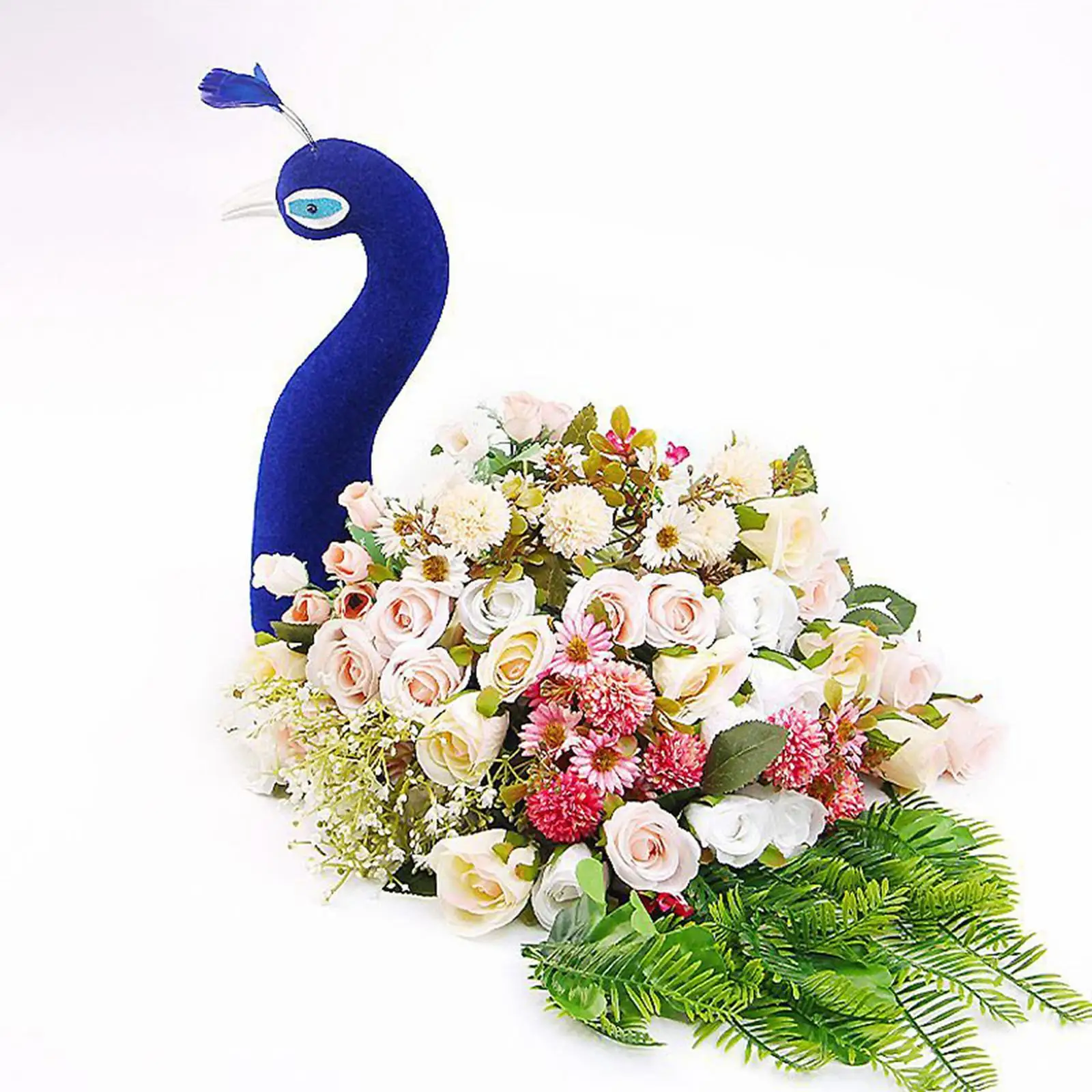 

2x Peacock Mannequin Head Floral Arrangement Decor Flower Basket Ornament Home Decor for Bridal Shower