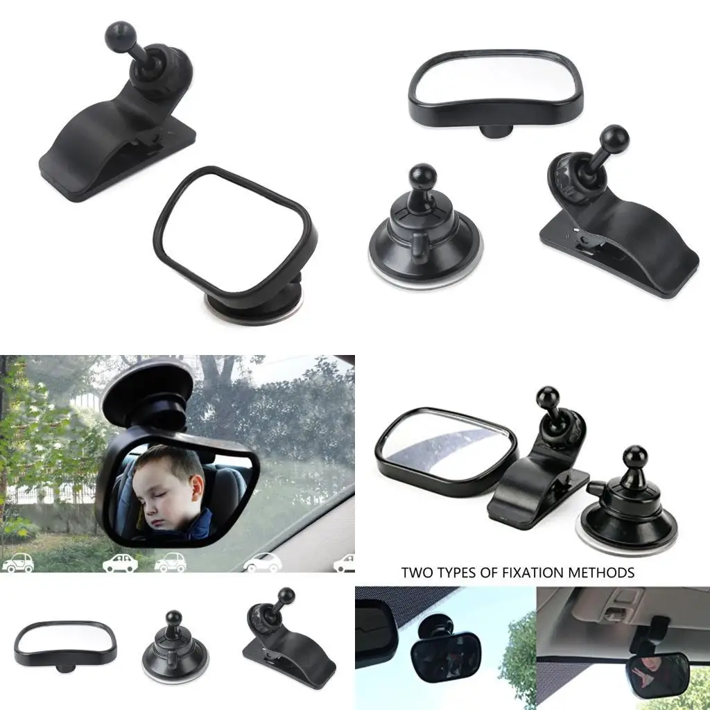 Baby Vehicle Rear View Monitor Mirror Shatter Resistant ABS Plastic Wide Angles