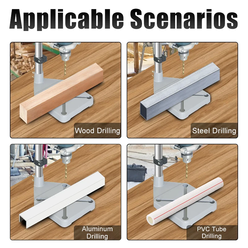 Aluminum Alloy Workbench Press Stand Vise Bench Clamp Angle Portable Drill Grinder Bracket Frame for Handmade Carpentry DIY