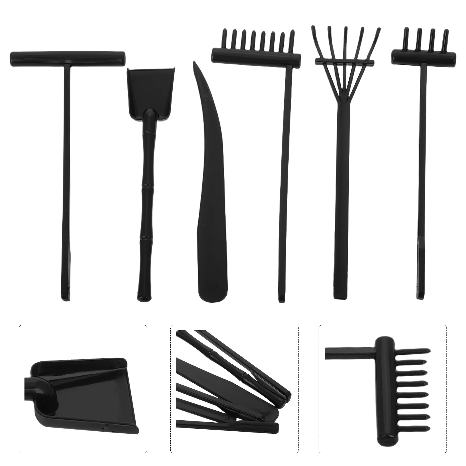 48 ชิ้น Mini Garden Rake Zen Rakes Push เครื่องมือพลาสติก Rake เครื่องมือสําหรับตาราง Mediation Mini Rake เครื่องมือ Zen Garden เครื่องมือ