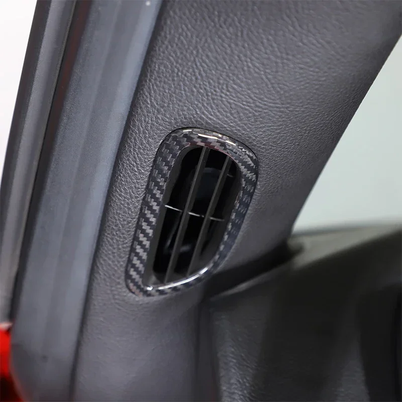 Real Carbon Fiber Car A-pillar Speaker Mesh Frame Cover Sticker Trim for Chevrolet Corvette C6 2005-2013 Interior Accessories