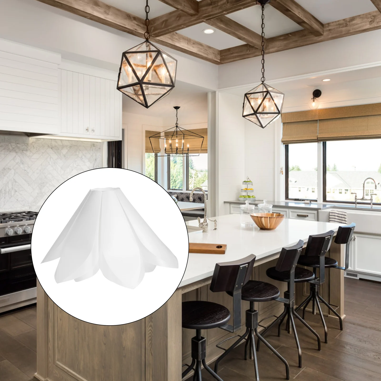 عاكس الضوء الأنيق على شكل زهرة الزنبق سهل التركيب لتزيين المصابيح الأرضية المنزلية، هدية مثالية لزهرة الزنبق، عاكس الضوء على شكل زهرة الزنبق