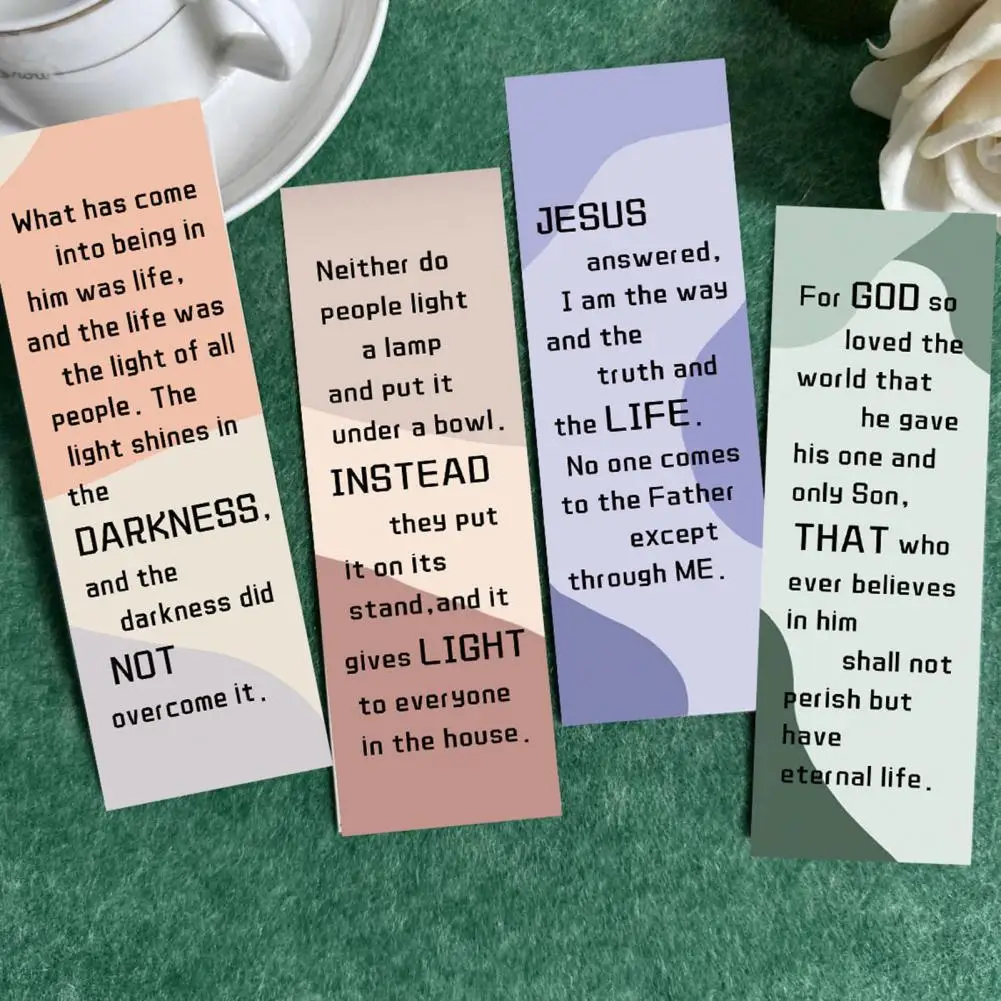 30 Sheets Bible Verse Bookmarks Book Lovers Gifts Inspiring Christian Bookmark with Scenic Background Inspirational Reading Tool